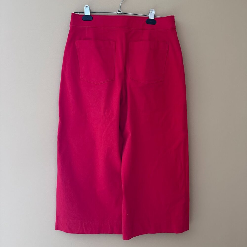 Spanx On-The-Go Cropped Wide-Leg Pants – True Red – Petite – Size M - Picture 4 of 10